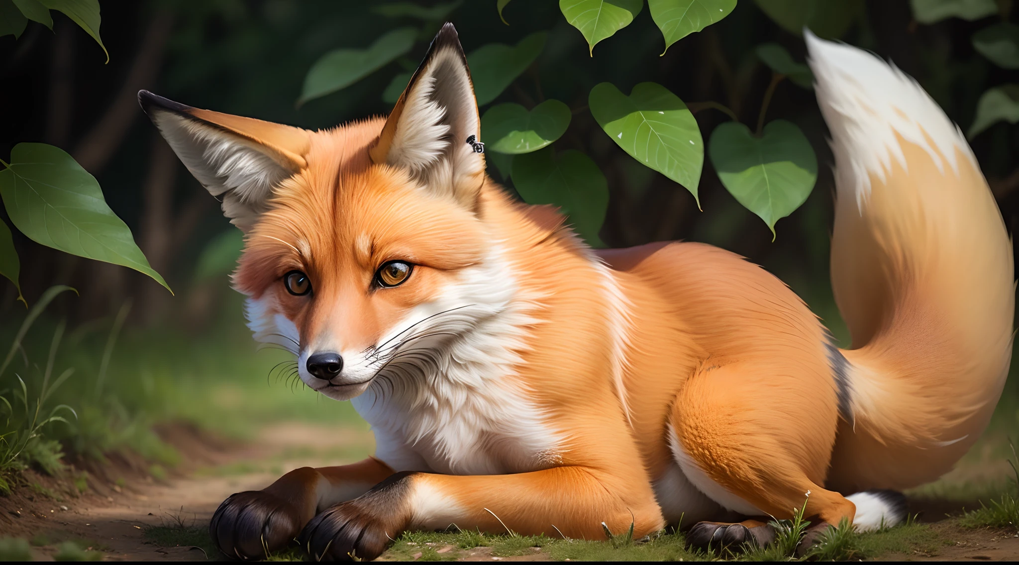 fox with a chipped ear
