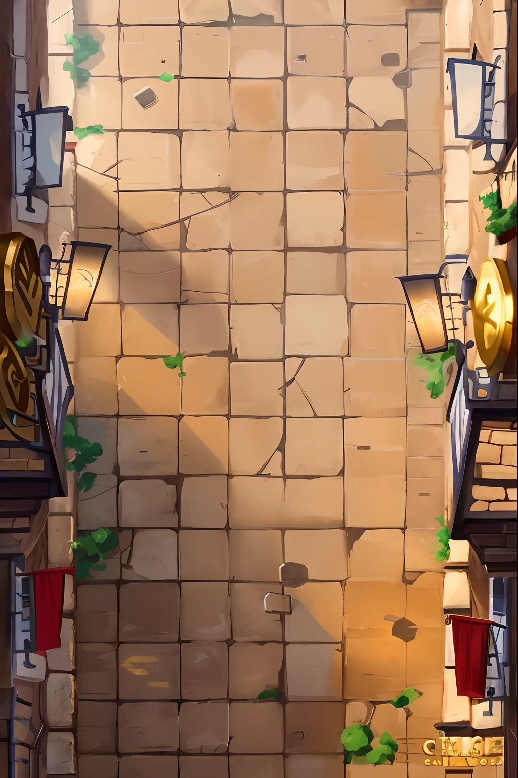 a close up of a street with a clock and a bench, tavern background, mobile game background, arena background, background aerial battle, roman festival backdrop, game overlay, battle map prop, background art, riot background, street background, mobile game art, ingame image, volley court background, game texture, medieval background, medieval city background