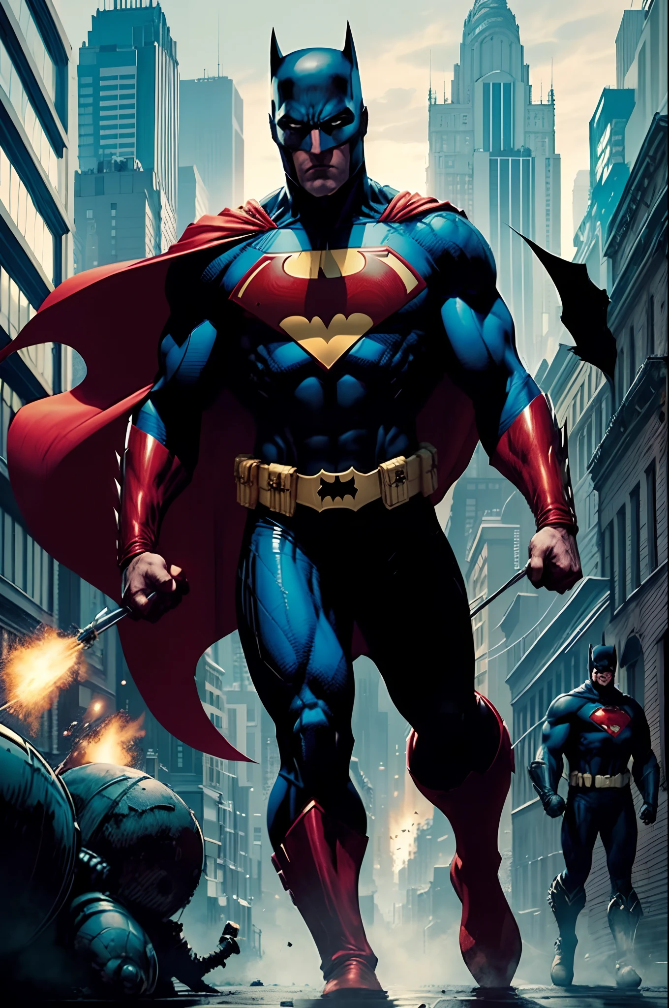 En la oscuridad de la noche, Gotham City is under threat from an enemy like never before: Extraterrestres. Seres de otro mundo han invadido la ciudad, sembrando el caos y el miedo entre sus habitantes. Police are overwhelmed, y el Comisionado Gordon sabe que solo hay una persona que puede enfrentar esta amenaza: el Caballero de la Noche, Batman.
Batman, el vigilante enmascarado, He embarks on a mission to uncover the truth behind this alien invasion and stop it.. Utilizando sus habilidades detectivescas y su vasta fortuna, Bruce Wayne investiga a fondo la fuente de la amenaza. Descubre que los extraterrestres tienen un motivo: they are looking for a powerful technology that could destroy the Earth.
With its iconic armor and strategic intelligence, Batman faces hordes of aliens on the streets of Gotham. Sin embargo, These beings are not like any enemy you have faced before.. They are stronger, faster and technologically advanced. Batman lucha valientemente, pero se da cuenta de que necesita ayuda.
In your search for allies, Batman contacta a la Liga de la Justicia, reuniting heroes like Superman, Wonder Woman and Flash to join the fight against alien invaders. Juntos, forman un frente unido para detener esta