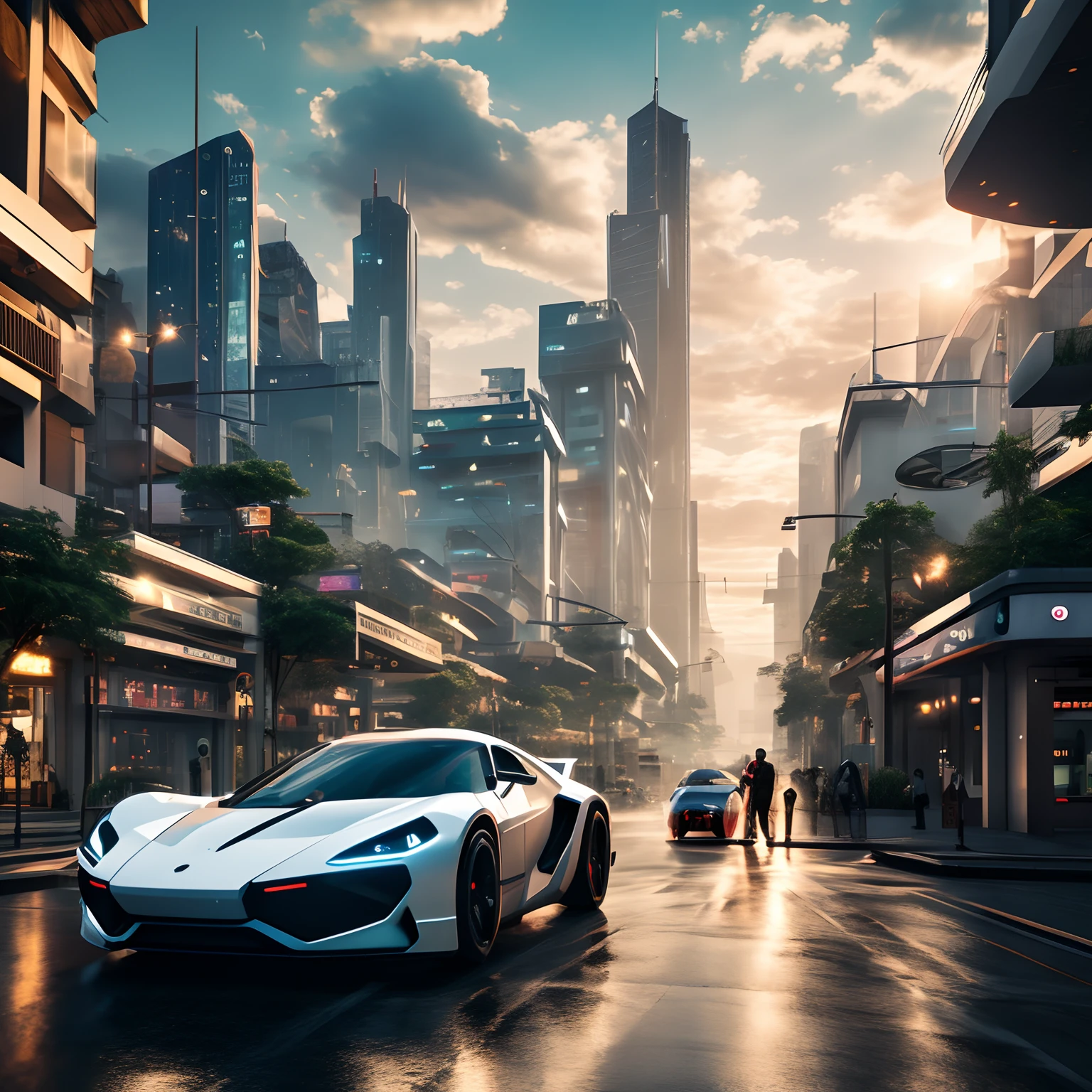 "Tegucigalpa in 2099" - Transport viewers to a futuristic vision of Tegucigalpa in the year 2099. Create a hyper-realistic and cinematic 8K photograph that captures the essence of this advanced era. Showcase bustling streets filled with futuristic vehicles, fashion, and technology. Make the scene feel alive with people going about their daily lives, seamlessly integrated into this future world. The image should be a captivating glimpse into the exciting possibilities of the year 2099, Photography, using advanced techniques and equipment to create a hyper-realistic and cinematic 8K photograph of Tegucigalpa in the futuristic setting of 2099