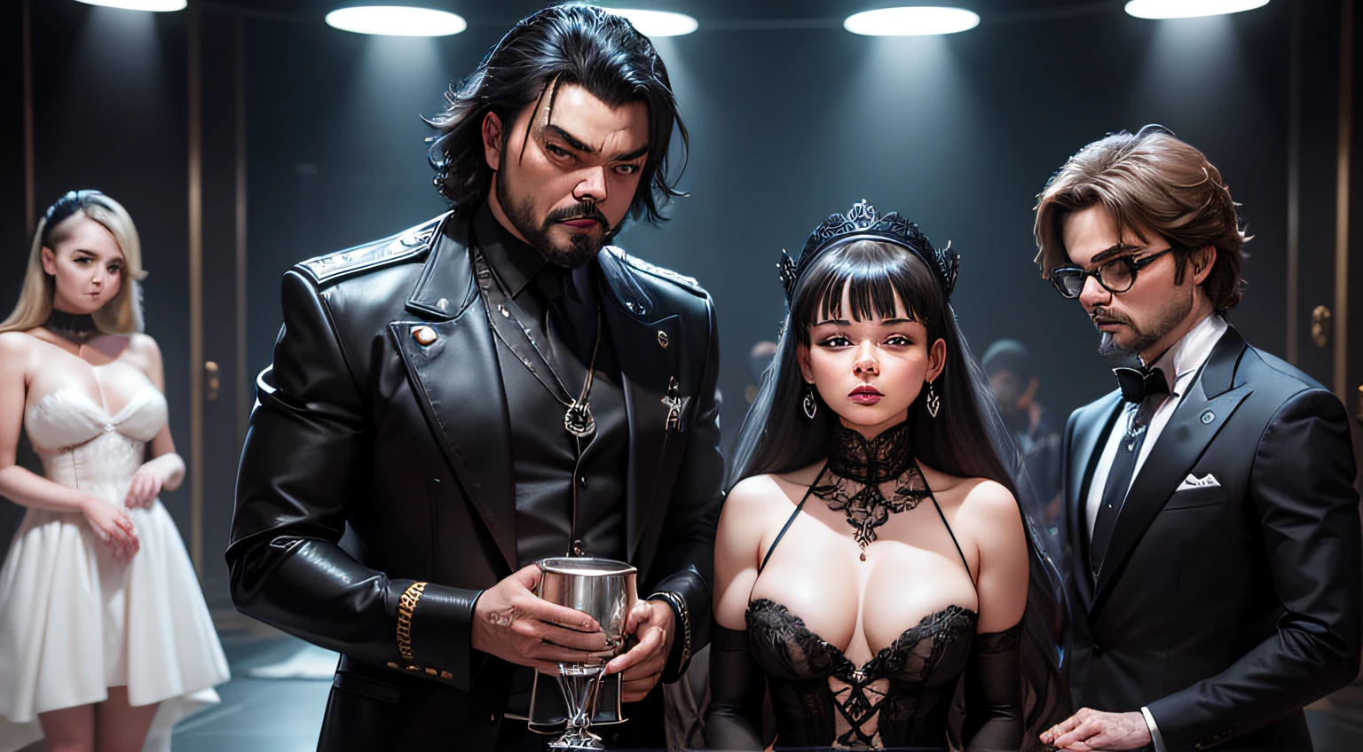 Kirkorov and Leps and one girl are staying in the bdsm room from 50 shades of grey