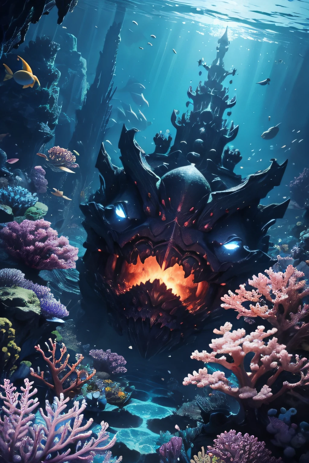 abyssal,Undersea Kingdom,Epic reality,4K Ultra HD, 超高分辨率, (Photorealistic: 1.4), Best quality,tmasterpiece,(pastel colour:1.2)