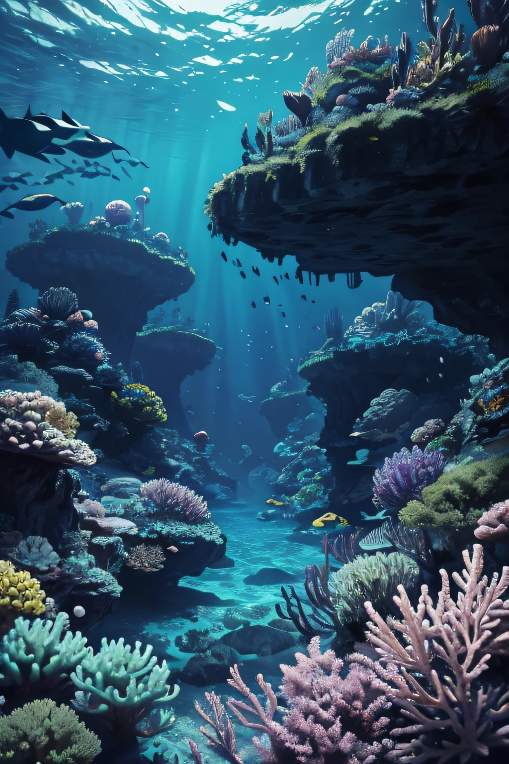 abyssal，Undersea Kingdom，Epic reality，4K Ultra HD, 超高分辨率, (Photorealistic: 1.4), Best quality，tmasterpiece，（pastel colour：1.2）