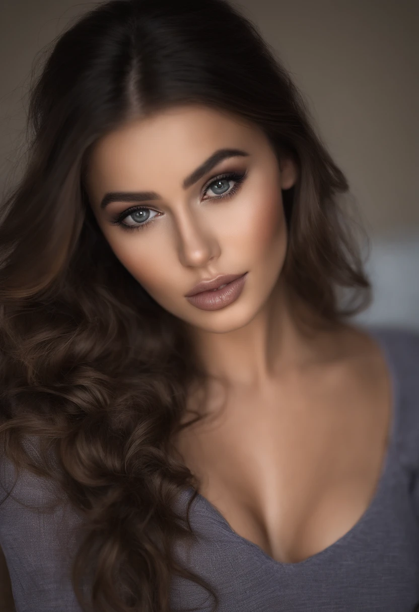 Arafed Mujer totalmente , Chica sexy con ojos azules, ultra realista, meticulosamente detallado, Retrato Sophie Mudd, cabello rubio y ojos grandes, selfie de una mujer joven, Ojos del dormitorio, Violeta Myers, sin maquillaje, Maquillaje natural, staring directly into camera, cara con artgram, maquillaje sutil, Impresionante foto de cuerpo completo arrodillado en la cama, En el dormitorio, Medium to large size bust