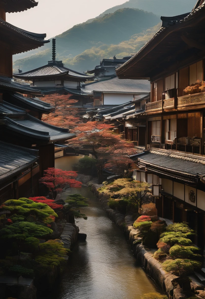 Japan Traditional, Cityscape, Filled with buildings, at noon