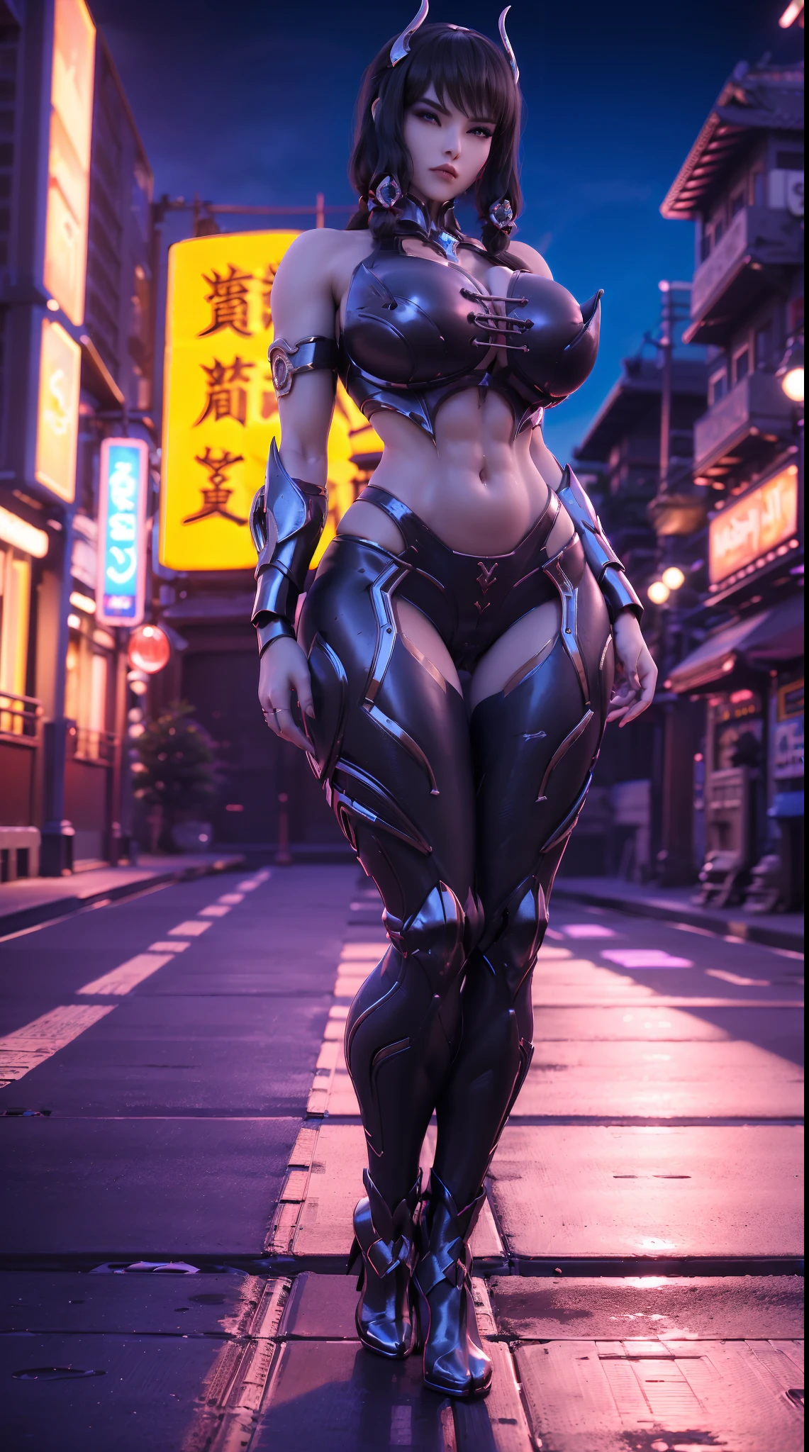 (DRAGON QUEEN HELM), (ULZZANG), (HUGE FAKE BOOBS:1.2), (STREET CITY NIGHT:1), (FUTURISTIC MECHA CROP TOP:1), (CLEAVAGE), (SKINTIGHT YOGA PANTS:1), (HIGH HEELS), (PERFECT BODY:1.2), (FULL BODY:1.2), (LOOKING AT VIEWER), (STANDING:1.3), SEXY BODY, (MUSCLE ABS:1), UHD, 8K, 1080P.