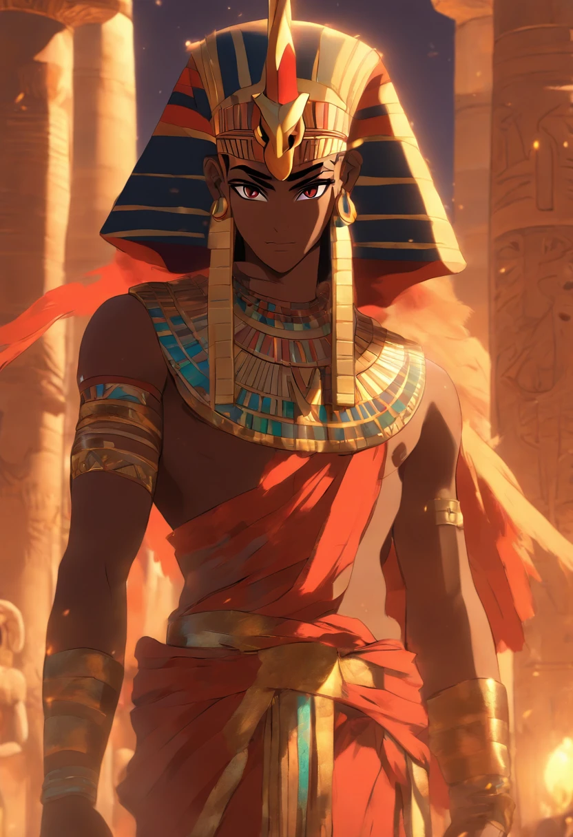 (((poserh))) best quality, ultra-high resolution, CG detalhado 4K, piece of master,poserh,poseri,poser,Typhonic Beast, Deus do Caos, egyptian clothes,Egyptian mythology, deserto, esthetic, ((Egyptian god) ), Beautiful image, centralizado na tela