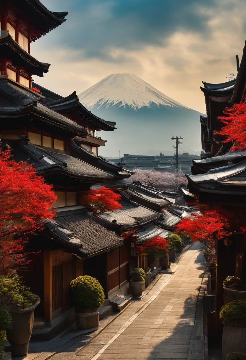 Japan Traditional, Cityscape, Filled with buildings, at noon