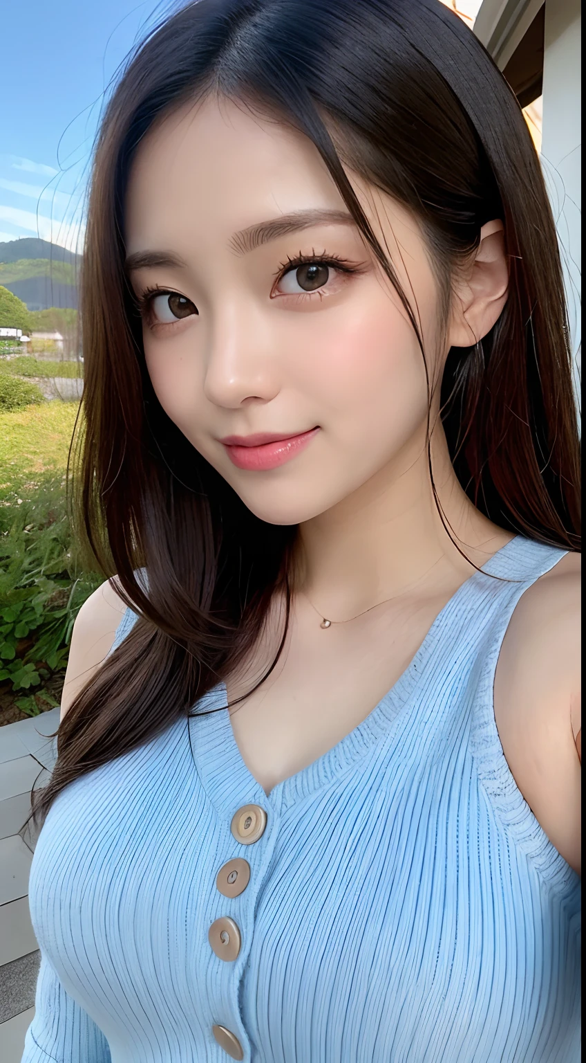 Close up portrait of a woman walking in a park wearing a white dress、Japan Person Model、Young Sensual Gravure Idol、Young cute gravure idol、Realistic Young Gravure Idol、Realistic sensual gravure idol、Young gravure idols、sophisticated gravure idol、奈良美智、Young skinny gravure idol、beautifull asian girl ever、oppai