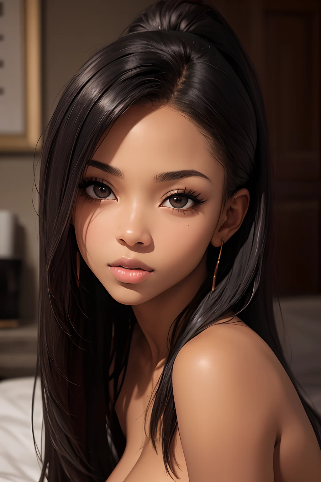 (masterpiece, best quality), deep ebony 1girl, beautiful face, kimberly_jackson