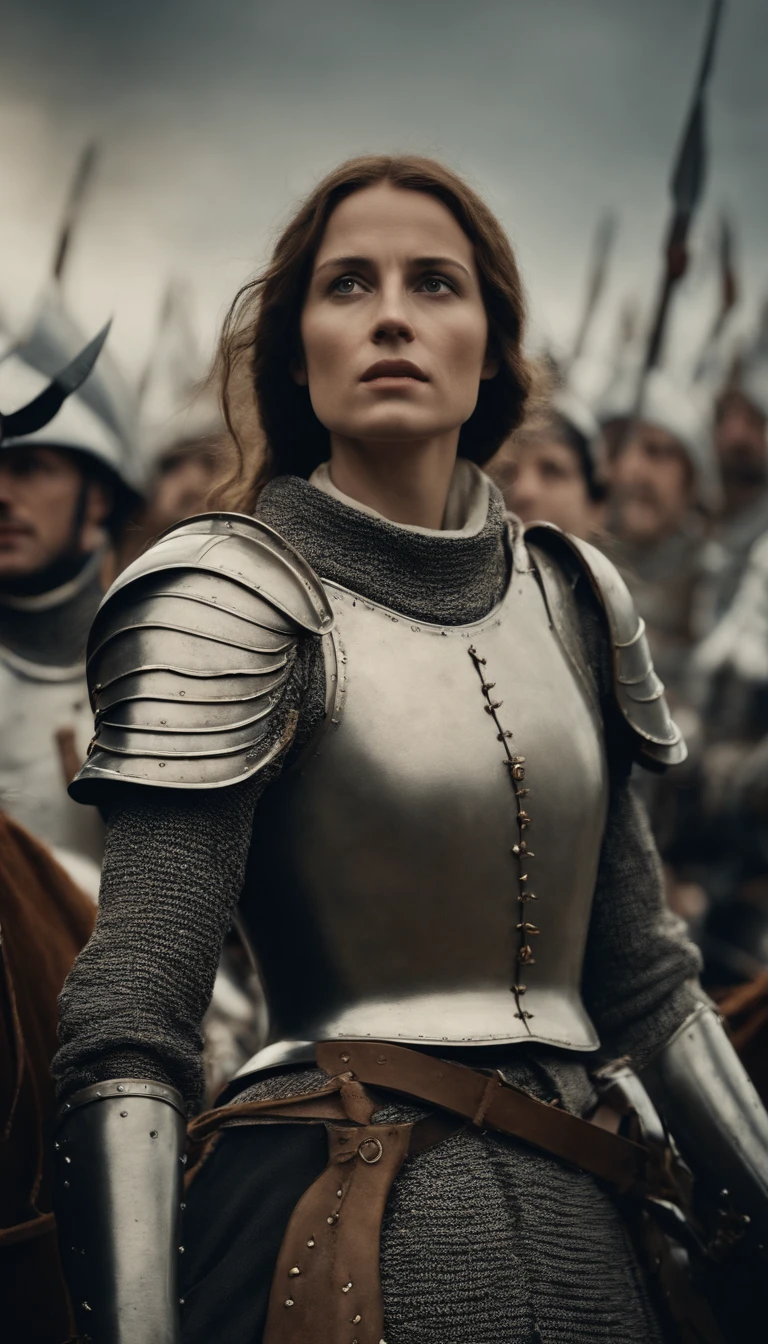Joan of Arc with her French army