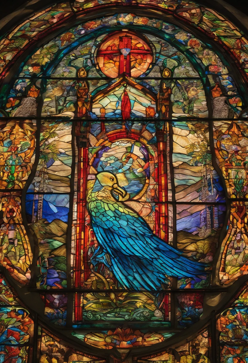 Embroidery of a Prophecy of the Five Kingdoms,Presumption, olhar forte,Hawk, equiretangular 360, rei da floresta , arte por Michael Hutter . fotografia 35mm, Film, Bokeh, profissional, 4k, altamente detalhado