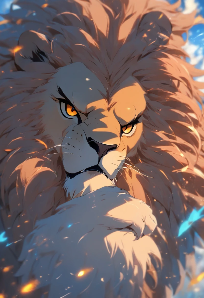 lion head, best quality, very high resolution, 4K detailed CG, masterpiece, 3d model blueprint, pose de frente e de lado para modelagem 3D, concept art