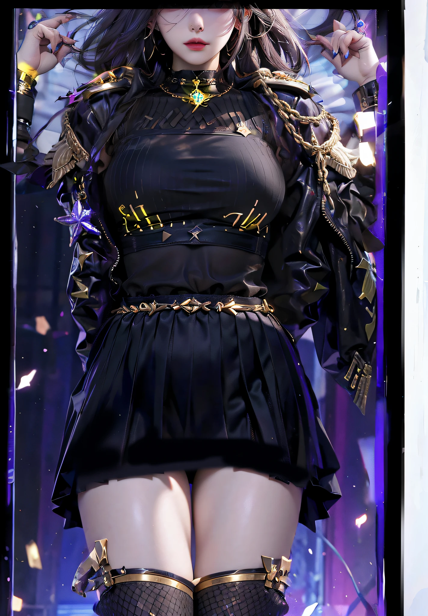 Military trench coat skirt,Metal ornaments
