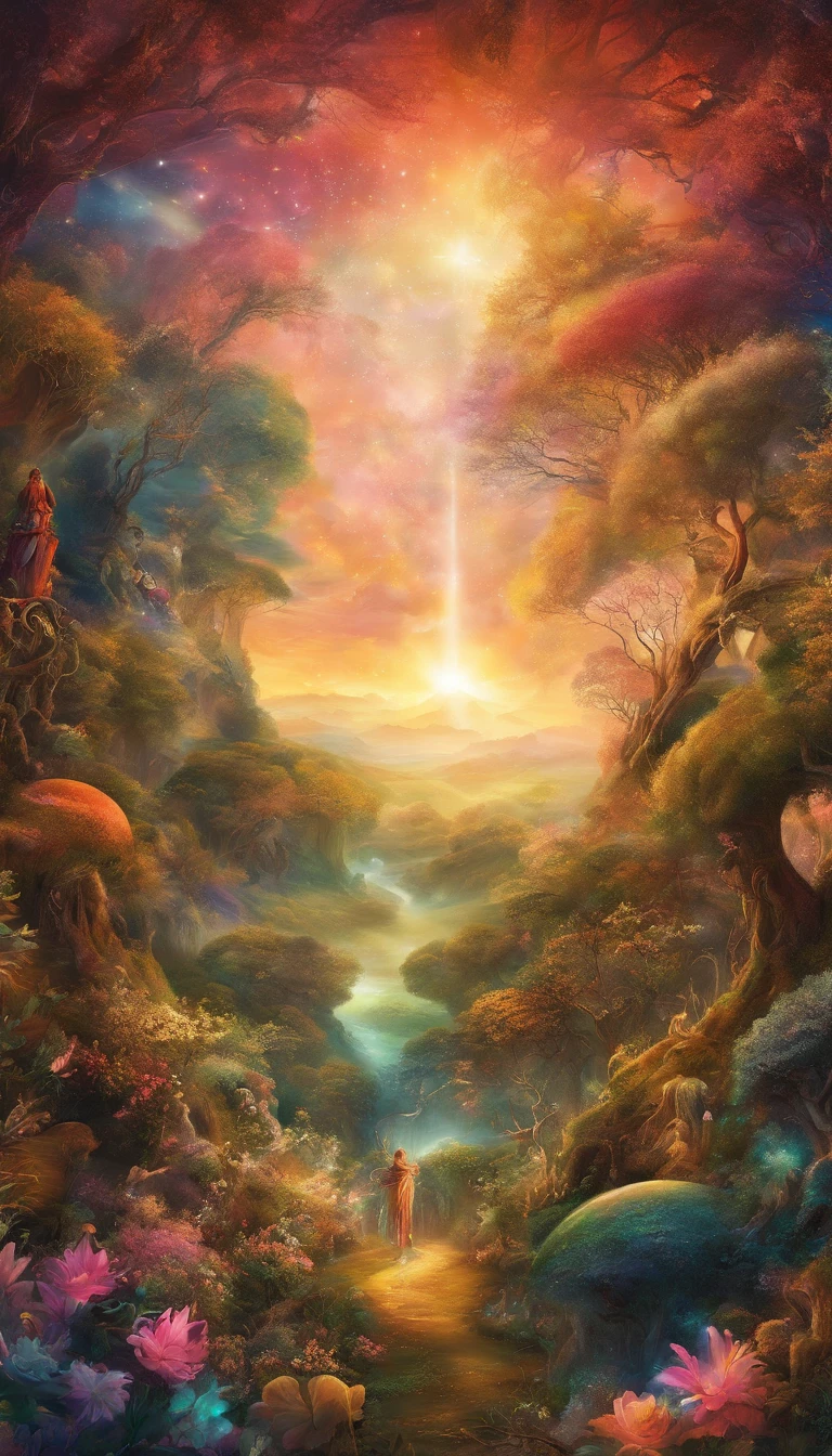 A energia da Terra colapsa,capa de livro, Show the enchanted world scenery, profecia dos mundos, Sabedoria, e o potencial para o aprendizado interestelar. 8k