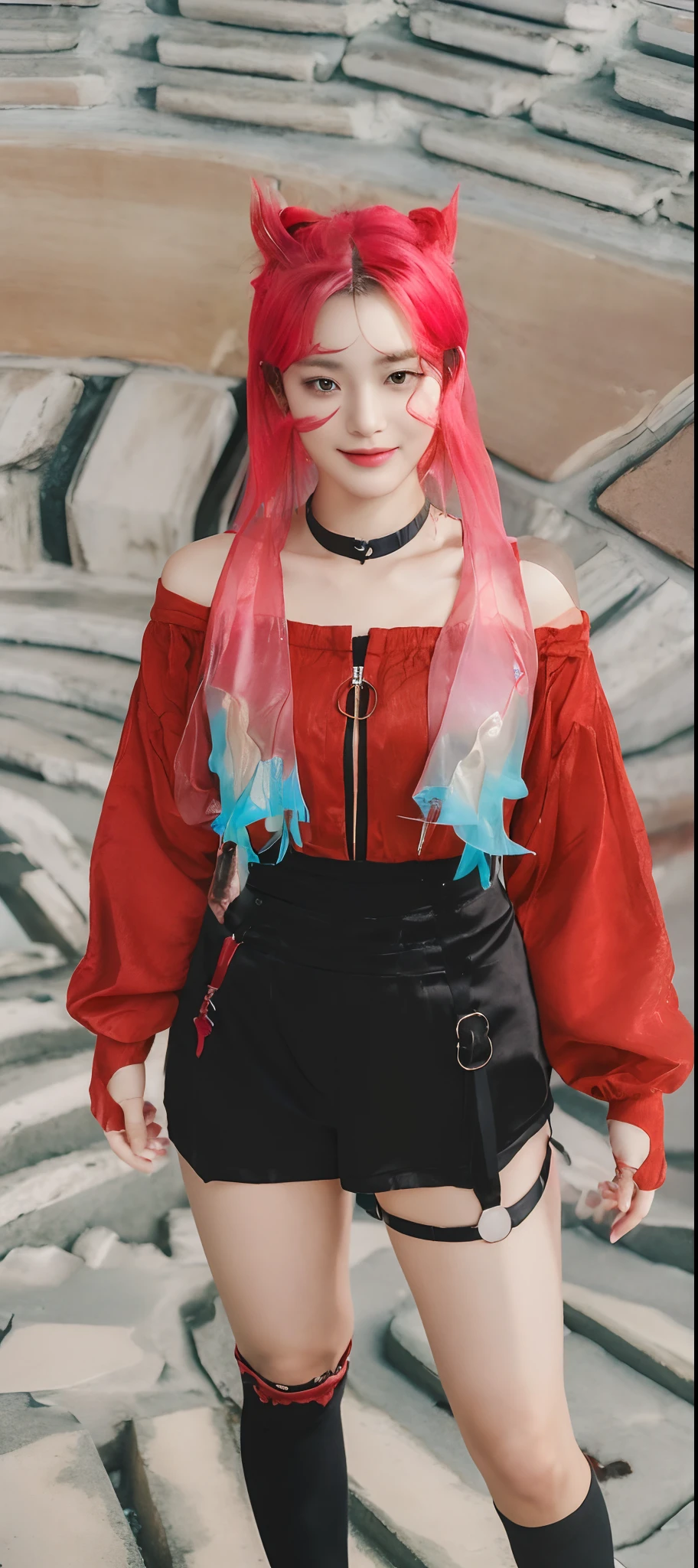 (masterpiece:1.3), (8k, photorealistic, RAW photo, best quality: 1.4), japanese, (1girl), beautiful face, (realistic face), (black hair, short hair:1.3), beautiful hairstyle, realistic eyes, beautiful detailed eyes, (realistic skin), beautiful skin, attractive, ultra high res, ultra realistic, highly detailed, golden ratio,  (detaled face:1.2),looking at viewer,smile,open white shirt,medium breasts,standing,hand on hip