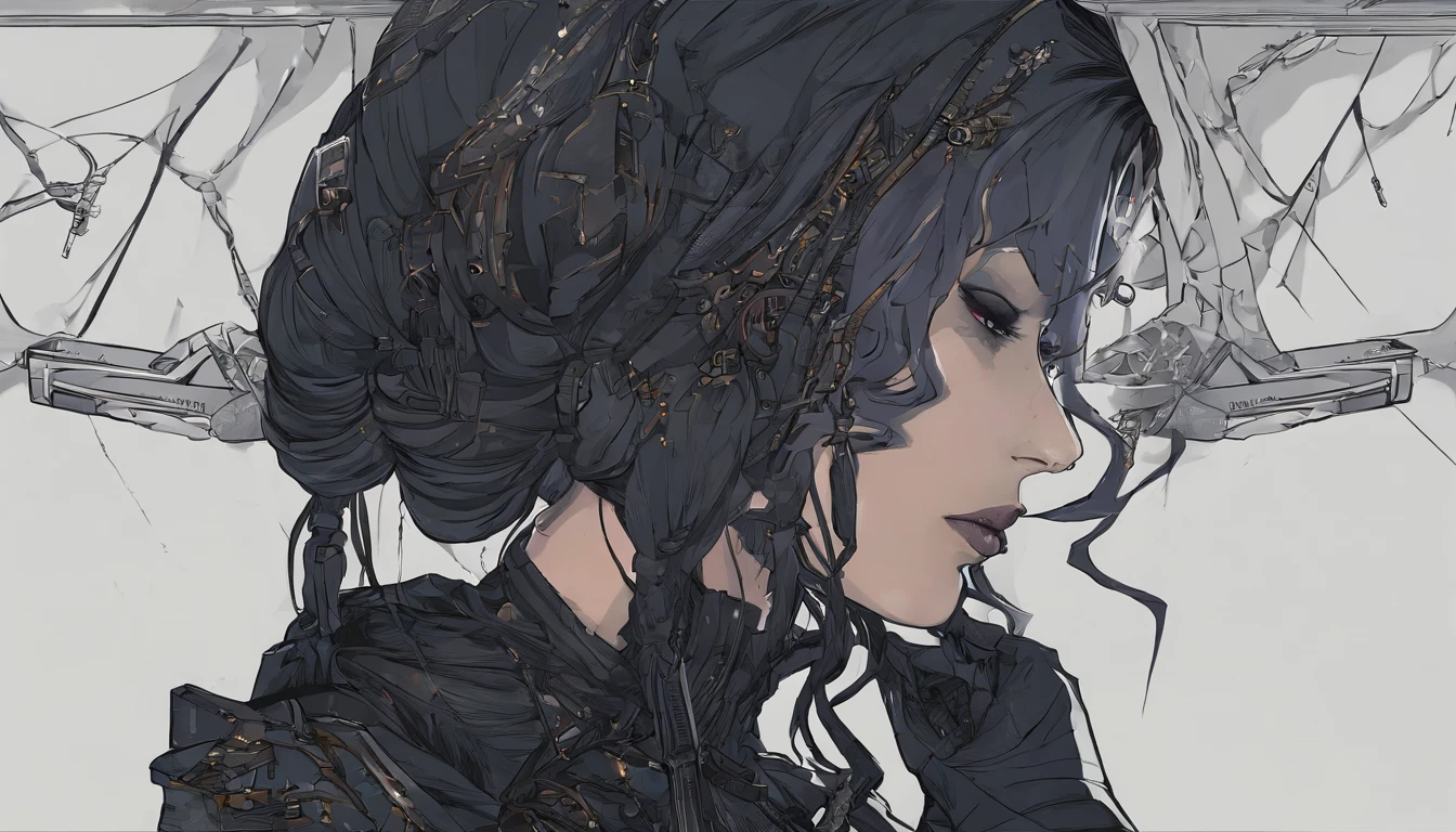 portrait of a cyberpunk 2077 female character