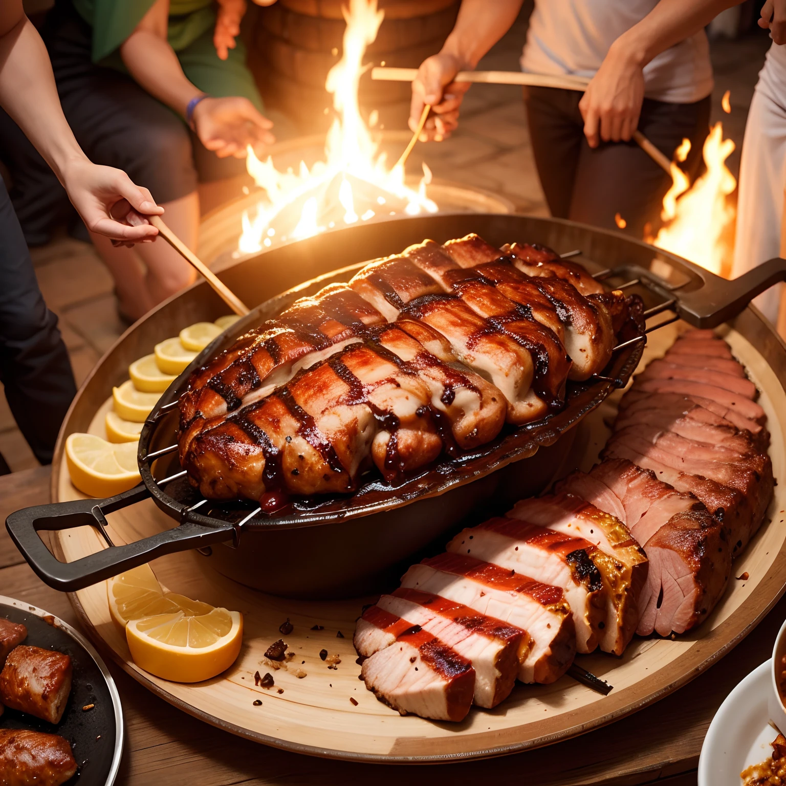 Barbecue of Christians in Brazil