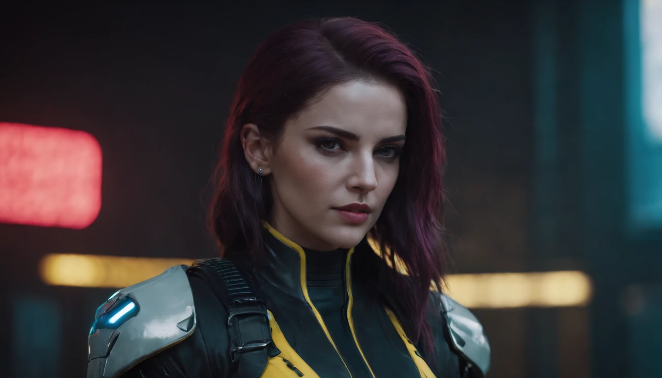 portrait of a cyberpunk 2077 female character, beautiful face, darksynth aesthetic, thriller aesthetic, ultra detailed, horror cyberpunk.