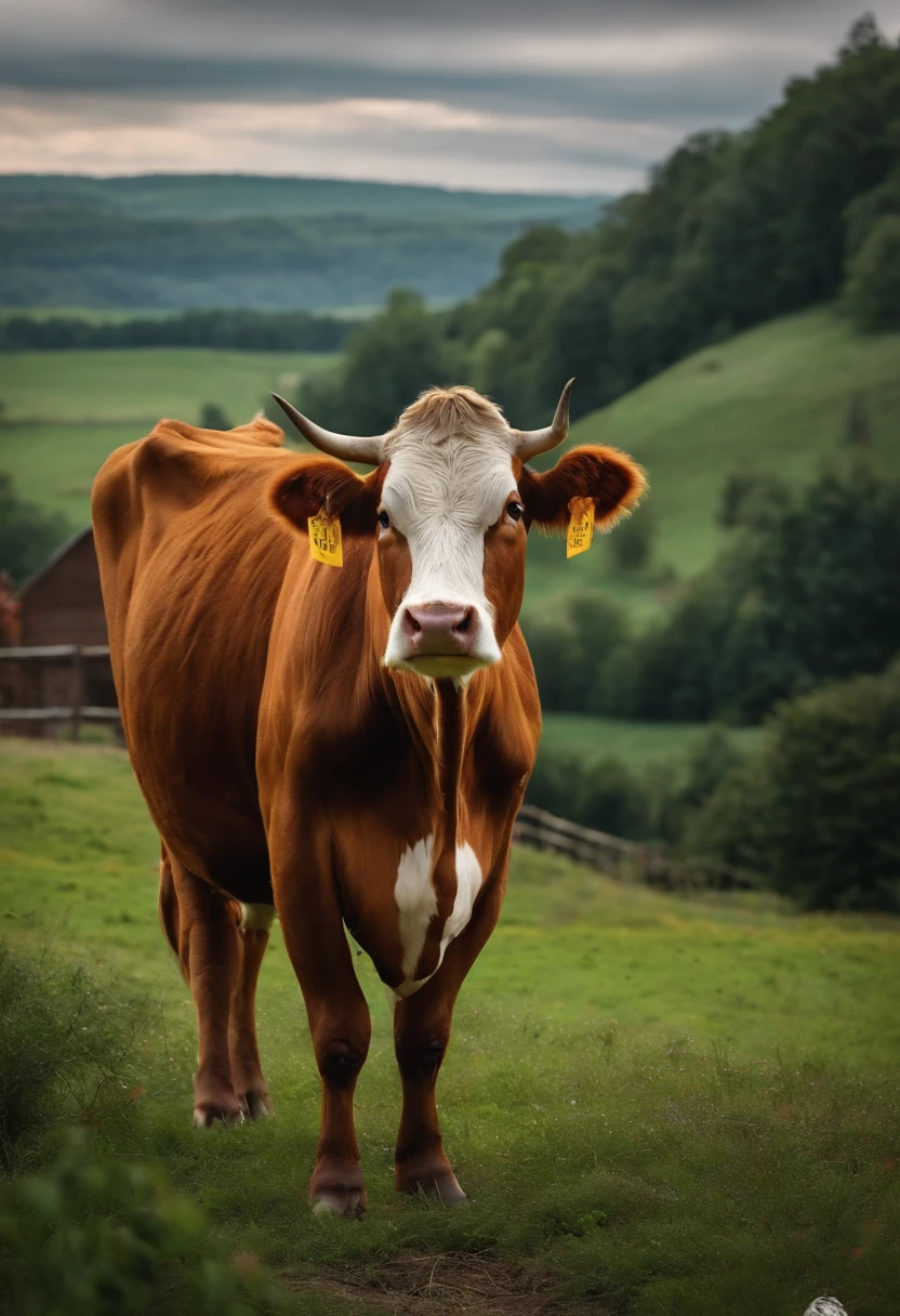 cow on the farm