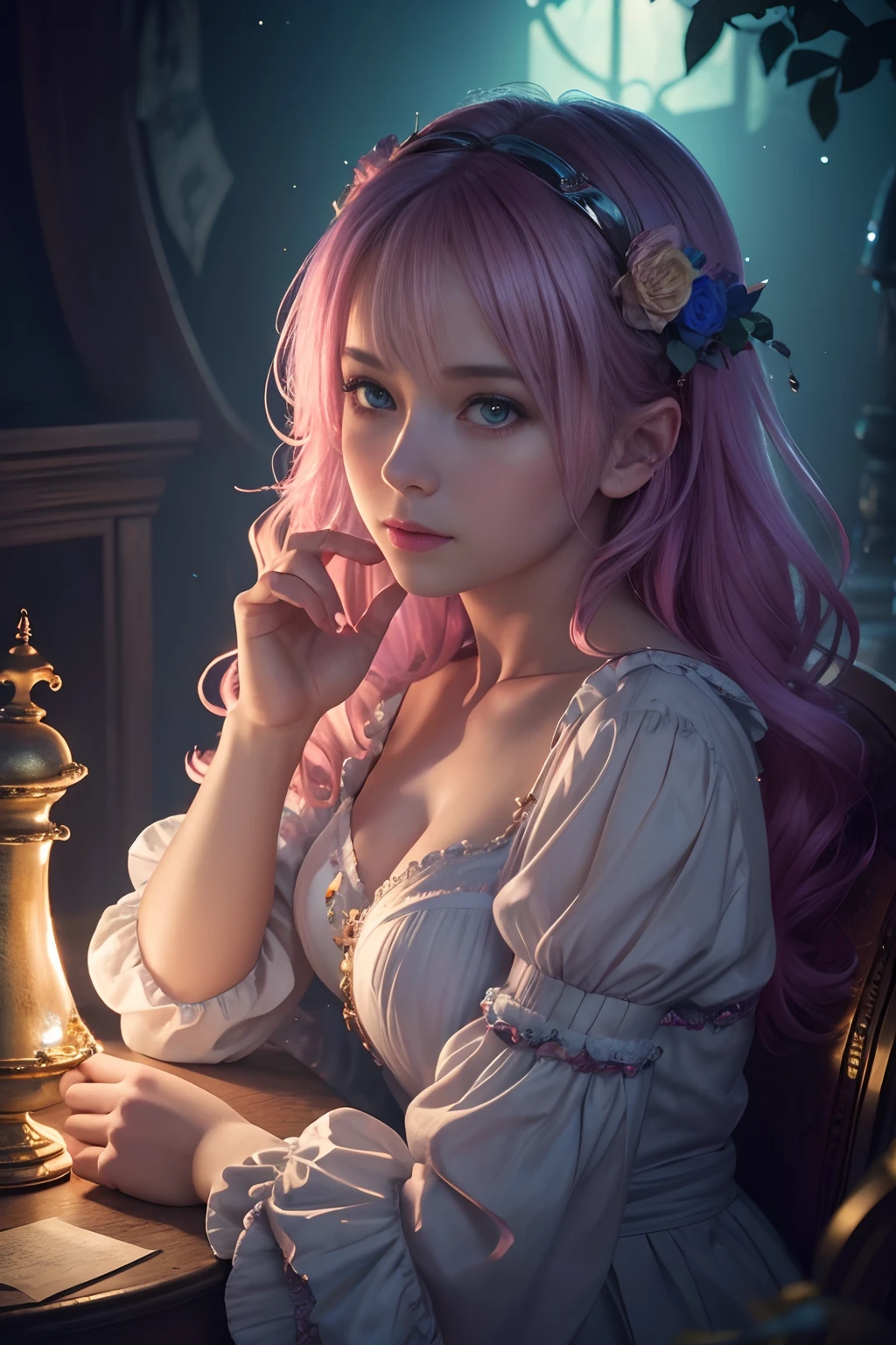 "a girl in her prime in the Wonderland of Alice"
(high quality,4k,8k,highres,masterpiece:1.2),ultra-detailed,(realistic,photorealistic,photo-realistic:1.37), HDR, UHD, studio lighting, ultra-fine painting, sharp focus, physically-based rendering, extreme detail description, professional, vivid colors, bokeh, portraits, fantasy, vibrant colors, dreamlike atmosphere, magical, whimsical, surreal, pastel colors, enchanting lighting