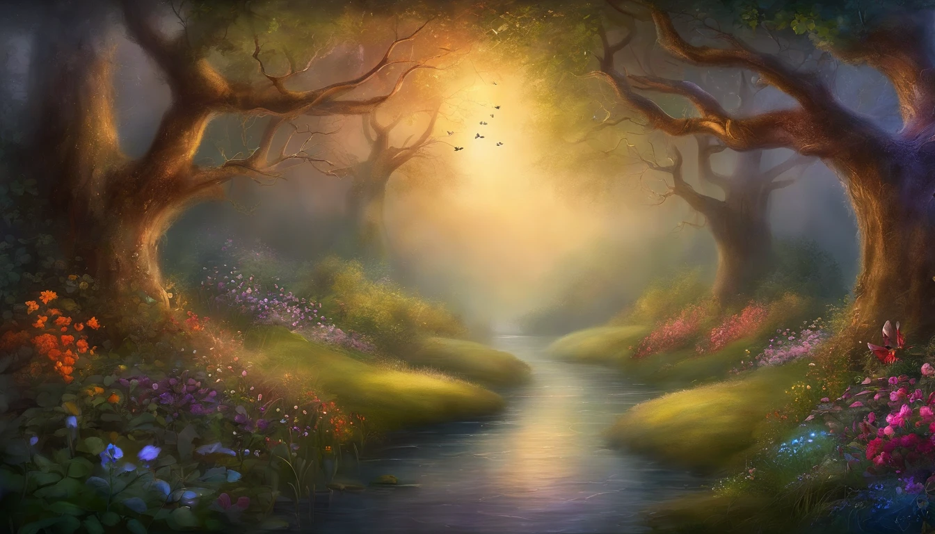 (best quality,4k,8k,highres,masterpiece:1.2),ultra-detailed,(realistic,photorealistic,photo-realistic:1.37),magical scene,João and Maria holding hands,enchanted forest,lit by lanterns,ancient trees,surrounded by petals,expressing timeless love and adventure,illustration,painted art,[soft lighting],[vibrant colors],dream-like atmosphere,fairy tale ambiance,whimsical setting,majestic glow,romantic aura,subtle shadows,ethereal beauty,misty backdrop,captivating charm,enchanted illumination,magical ambiance,natural textures,sublime landscape,enchanting scenery,gentle moonlight,dappled sunlight,flickering lantern light,dreamy hues,fantastical setting,serene and enchanting,immersive experience,storybook charm,magical journey amidst nature,peaceful and heartwarming,sparkling stars overhead,rich details,expressive emotions,scenic and romantic,magical realism,lush foliage,dreamy pathway,adorned with flowers,vivid and surreal,surrealistic dreamscape,playful warmth,whispering breeze,whimsical dreams,soft and subtle contrasts,harmonious composition,carefully crafted details,dreamy love story,enchanted world,whispering secrets,forever bound in love.