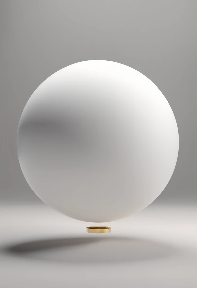 White sphere floating in free space