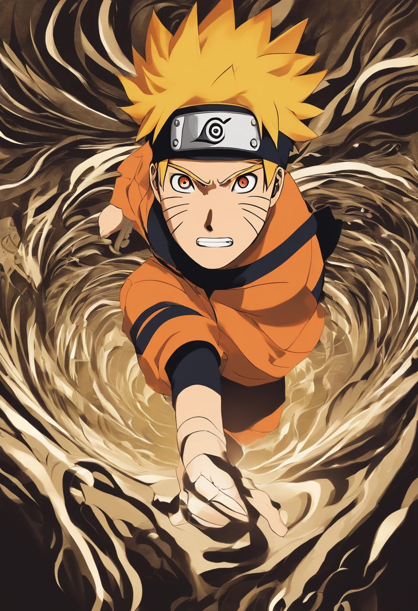 "Create a breathtaking movie poster inspired by Masashi Kishimoto's Naruto, showcasing the legendary Naruto Uzumaki in all his glory."