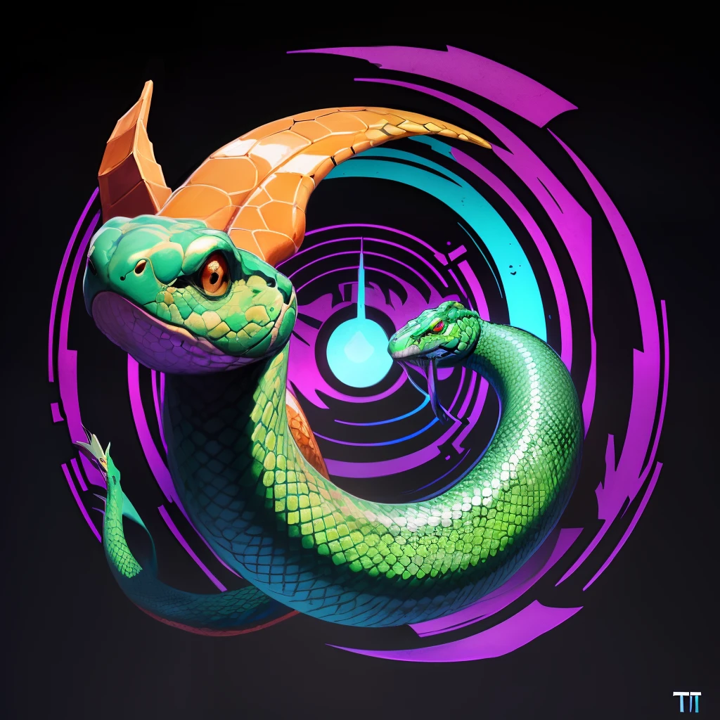 TMT logo with a snake