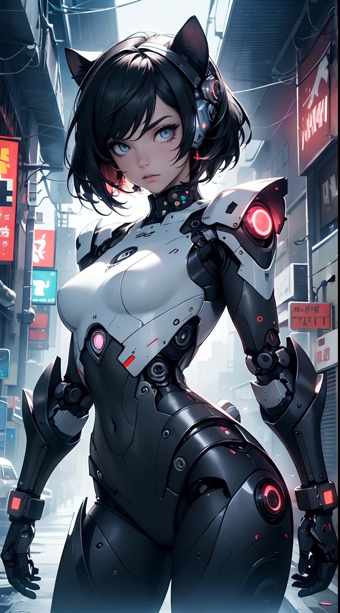 assaultron, itrobo2022, 1girl, solo, breasts:1.4, looking at viewer, robot, humanoid robot, robot joints, one-eyed, joints, no humans, ((black armor, black pants)), wide hips, curvy, mechanical arms, crotch plate, science fiction, post-apocalypse, outside, large breasts
lot of rgb,(spider lower abdomen),
(((nsfw))),
motorcycle black helmet,(wearing head-mounted display that is chunky and hi-tech with neon lights:1.2), corporate logos,complete helmet,no face, black body, black skin, black robotic body,technological mask
(dynamic pose:1.0),solo focus,embarrassed,centered,scale to fit dimensions,Rule of thirds,
outdoors,((night view)),(cyberpunk night street Background: 1.5,dark sky,alleyway,lonely alley,thick clouds,detailed background:1.25),
(best quality),(high resolution),(sharp focus),(ultra detailed),(extremely detailed),(extremely high quality artwork),8k_wallpaper,(extremely detailed CG 8k),(very fine 8K CG),((hyper super ultra detailed perfect piece)),flawless,(((masterpiece))),illustration,vibrant colors,(intricate),High contrast,Selective lighting,Double exposure,HDR (High Dynamic Range),Post-processing,Background blur,