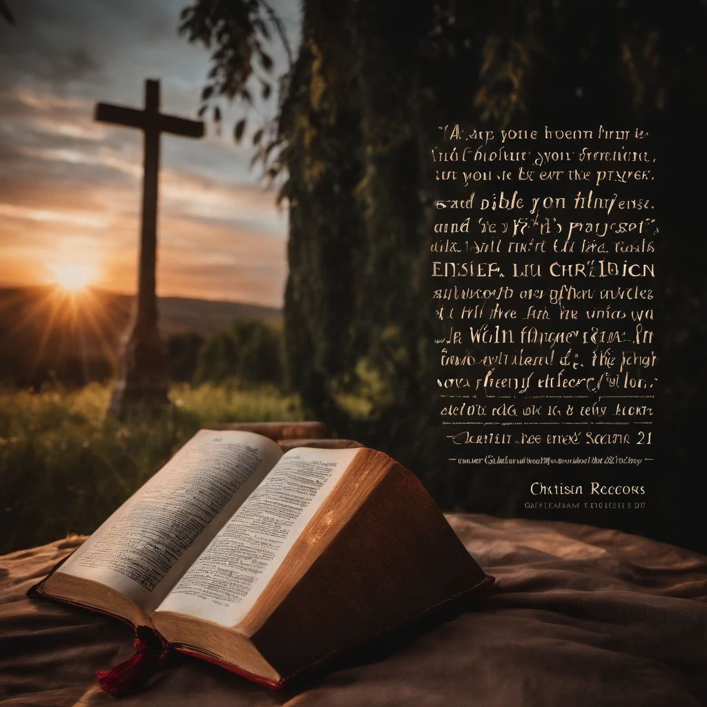 Image for Christian-themed Instagram POST, A Bible with the following verse: and whatever you ask in prayer, crendo, recebereis. Mateus 21;22