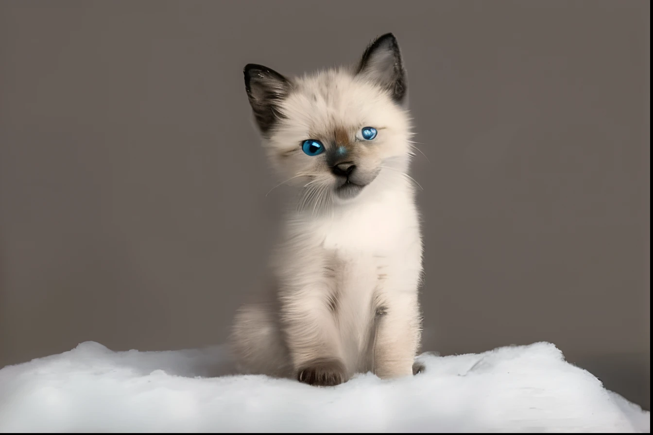 Generate in cartoon with blue eyes and colorful fur