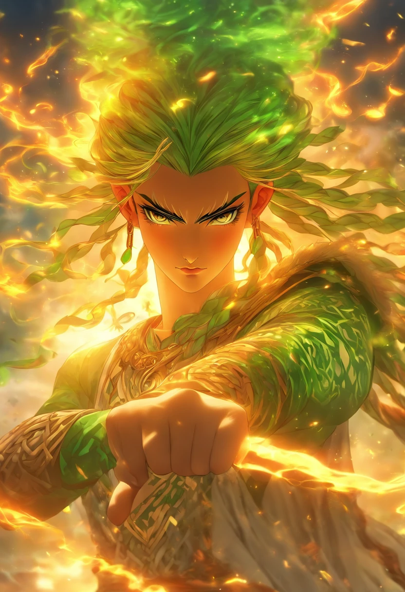 (((Tuatha Dé Danann))) best quality, ultra-high resolution, 4K detailed CG, masterpiece, Celtic Group, Celtic clothing, white clothing, Celtic mythology, ((Tuatha Dé Danann)), Celtic image, aesthetic , centered on screen