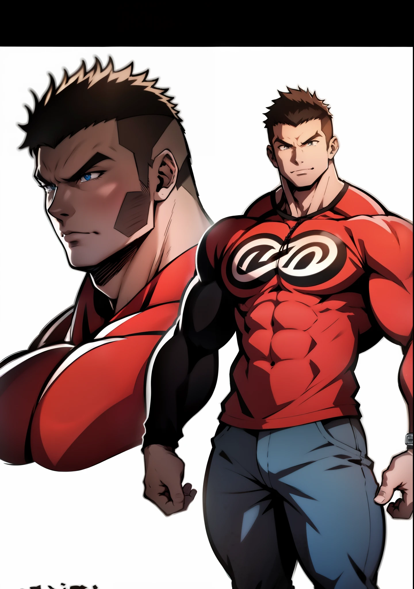 Gere uma imagem arte de estilo anime de um homem .