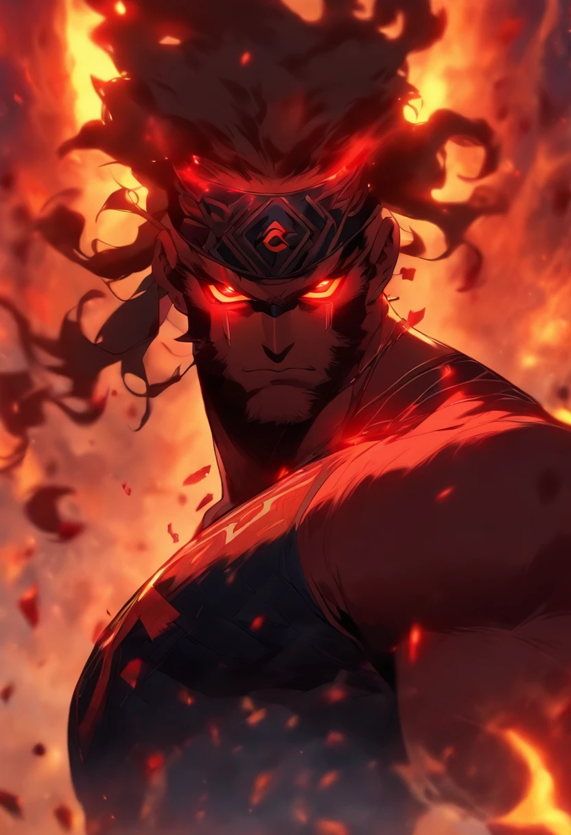 ((Cyclops))) best quality, ultra-high resolution, 4K detailed CG, master piece, Balor, Evil Eye, Celtic clothing, Celtic mythology, ((standing pose)) , full body, Celtic image, aesthetic, Centered on screen