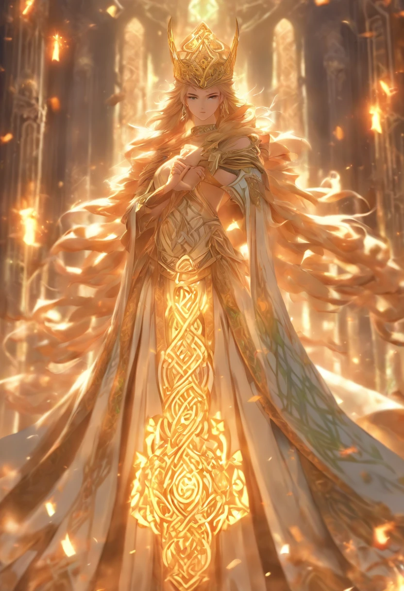 (((Formorianos))) best quality, ultra-high resolution, detailed CG 4K, master part, Celtic Group, Celtic clothing, white clothing, Celtic mythology, ((Formorianos)), Celtic image, aesthetic, screen-centered