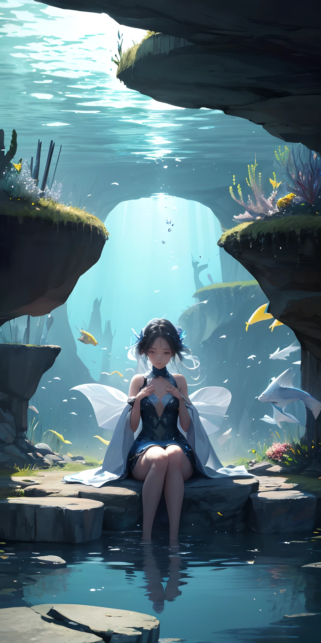 The story of the magical girl in the underwater cave is clear in one day、Underwater caves in the blue sea sparkle。This beautiful place is、It has special abilities。Stayed there「Magic transformation and magic battles」A magical girl who performs、Tank life。 The aquarium is usually an ordinary girl、I spend time in underwater caves listening to the sound of waves piling up.。She befriends the mysterious creature that lives in the cave.、His mission is to protect the magical power of the cave。 One day、There was an incident that endangered the cave's magical barrier。Evil forces threaten the cave、Aquarius is forced to transform。Her transformation scene is::、At that moment,The water elf enveloped her in a beautiful splash。ella「Sea Shepherd、aquariums!」And shouting、Wear a beautiful magic dress。 When will the battle begin、The aquarium manipulates water with a magic wand、Fight the forces of evil。The sound of water echoed in the cave,A magical sight、It's like underwater ballet。Her friends joined forces、Fight to protect the magical barrier of the cave。 finally、Aquarius uses magical powers and the power of friendship to repel the forces of evil、Defend underwater caves。At the end of the battle、She smiled and held hands with her friends、The moment when calm returns to the cave。 The story of the aquarium、Magical transformation and combat、The strength of friendship and courage is an important factor.。Although her name is not ordinary、Its name is the guardian of a beautiful underwater cave.、It will always be talked about。
