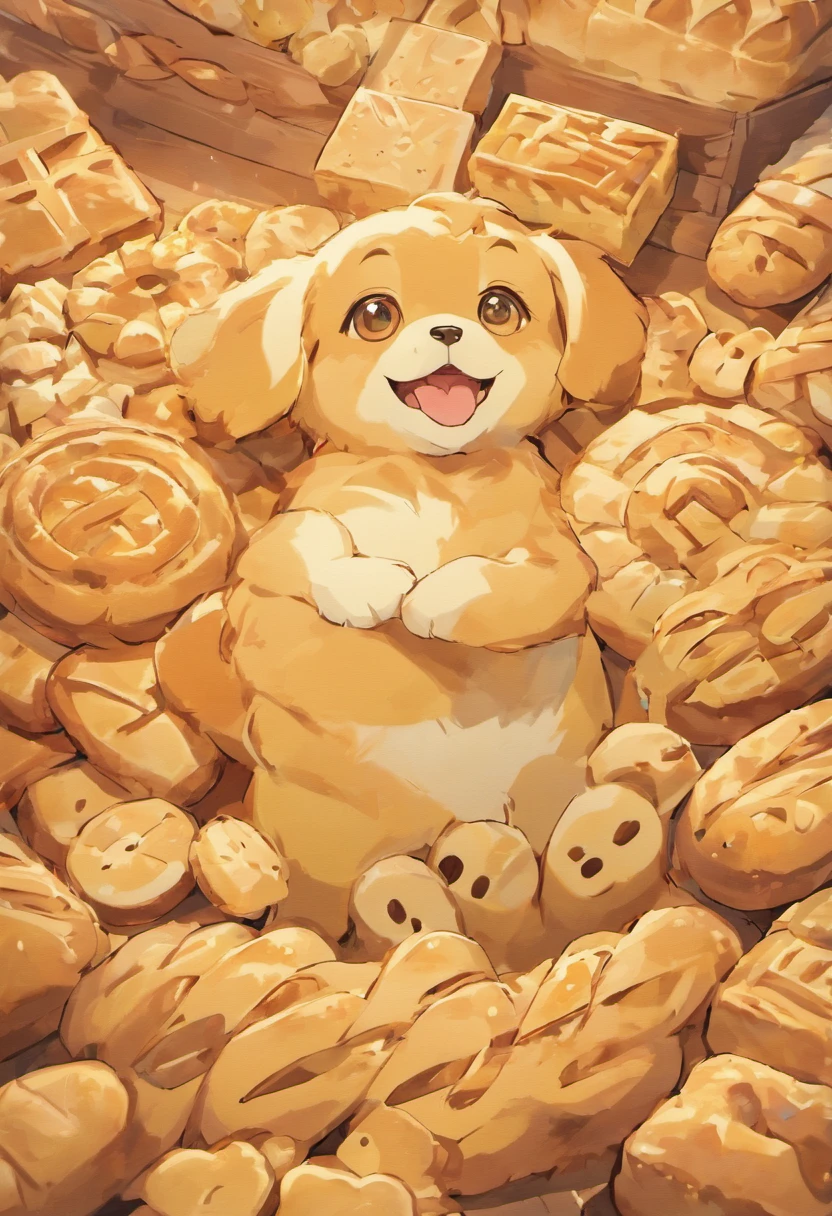 Dog made of bread