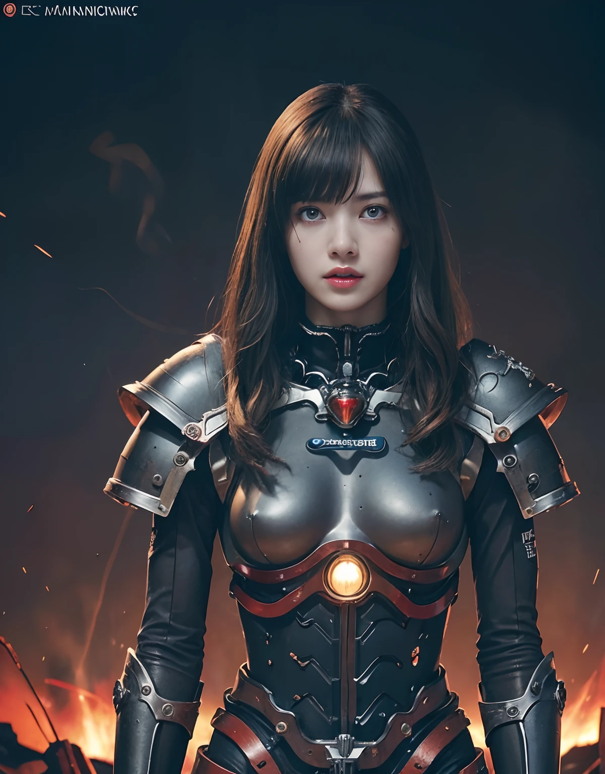 (1 Mechanical Girl)、top-quality、masterpiece、超A high resolution、(Photorealsitic:1.4)、Raw photo、女の子1人、Fight mutants、glowy skin、(((1 Mechanical Girl)))、With a beautiful knife、(Black Metal Bodysuit)、(Kobold、ogre、Fierce battle with orcs),(Fight fiercely against aliens)、Fight fiercely、(beautiful forest background)、(Fighting Demonic Beasts)、(Small LED)、((super realistic details))、portlate、(Strong giant demon beast background),globalillumination、Shadow、octan render、8K、ultrasharp、Colossal tits、Raw skin is exposed in cleavage、metals、Details of complex ornaments、Japan details、highly intricate detail、Realistic light、(Mystical expression),CGSoation Trends、Blue eyes、radiant eyes、Facing the camera、neon details、(Mechanical limbs)、(blood vessels connected to tubes)、Mechanical vertebrae attached to the back、mechanical cervical attaching to neck、(Wires and cables connecting to the head)、Gundam、Small LED、,Mechanical thighs、Toostock、(Hands are also made of machines)、(Attack of the Monster Beasts)、(Wounded in a deadly battle)、