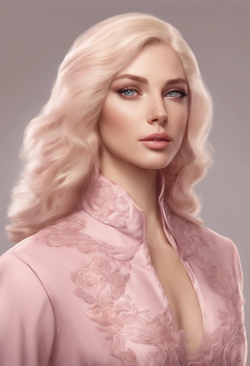 duchess with pink eyes and blonde hair
