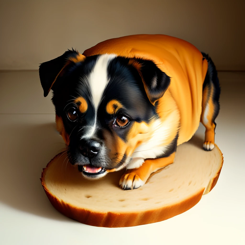 Dog made of bread