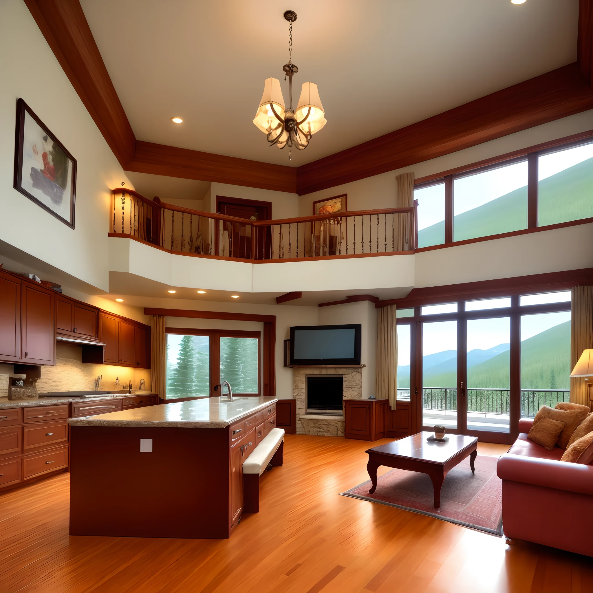 1980 rocky mountain luxury mansion interor