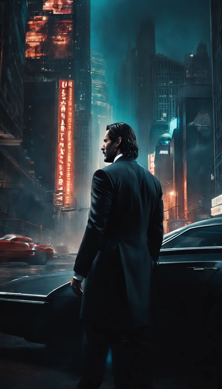 /imagine prompt: color photo of John Wick in a cyberpunk cibernético setting
John Wick, a legendary assassin, stands in the center of the frame, his intense gaze piercing through the camera lens. His chiseled face reveals a hardened determination, accentuated by the subtle stubble on his jawline. The light reflects off his slicked-back black hair, adding a touch of sophistication to his rugged appearance.
Dressed in a sleek, form-fitting black leather suit, John Wick exudes an aura of silent power. The suit is adorned with intricate cybernetic enhancements, glowing with a vibrant neon blue hue. These enhancements, seamlessly integrated into his body, enhance his reflexes and physical abilities, making him an even deadlier force to reckon with.
Surrounding John Wick is a dystopian cyberpunk cityscape. Tall skyscrapers stretch towards the heavens, their gleaming glass facades reflecting the neon lights that illuminate the night. The streets below are teeming with activity, filled with bustling crowds, hovering drones, and holographic advertisements that flicker with vibrant colors.
The atmosphere is thick with tension and suspense, as if the city itself holds its breath in anticipation of the impending chaos. The air is tinged with a mix of industrial fumes and the scent of rain-soaked asphalt, creating an otherworldly ambiance that permeates the scene.
Captured through the lens of a vintage film camera, the photo radiates a sense of nostalgia, reminiscent of a bygone era. The camera, a classic Leica M6, coupled with a 50mm f/1.4 lens, adds a timeless quality to the image. The film used is a high-contrast color slide film, intensifying the vibrant colors of the neon lights and accentuating the shadows that dance across John Wick's face.
In a unique collaboration that transcends boundaries, the photo embodies the distinct styles of various artists. The directing prowess of Christopher Nolan, known for his dark and atmospheric films, merges with the visionary cine