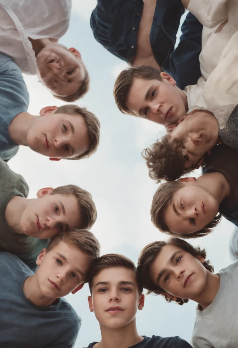 group of  boys  in a circle