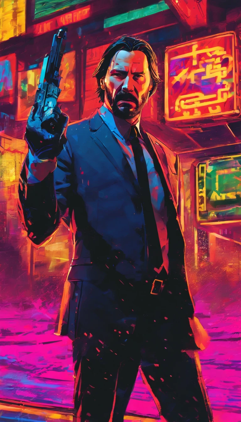 /imagine prompt: color photo of John Wick in a cybernetic cyberpunk setting
John Wick, A Legendary Assassin, fica no centro do quadro, Her intense gaze penetrating through the camera lens. Her chiseled face reveals a hardened resolve, accentuated by the subtle stubble in its jaw. A luz reflete em seus cabelos pretos lisos, adding a touch of sophistication to its rugged appearance.
Vestido com um elegante, terno de couro preto de encaixe de forma, John Wick exala uma aura de poder silencioso. The suit is adorned with intricate cybernetic enhancements, Brilhando com um tom azul neon vibrante. Esses aprimoramentos, perfeitamente integrado ao seu corpo, Improve your reflexes and physical abilities, making him an even deadlier force to reckon.
Surrounding John Wick is a dystopian cyberpunk cityscape. Tall skyscrapers stretch towards the skies, its gleaming glass facades reflecting the neon lights that illuminate the night. The streets below are teeming with activity, Full of bustling crowds, drones pairando, and holographic advertisements that sparkle with vibrant colors.
The atmosphere is dense with tension and suspense, as if the city itself held its breath in anticipation of the impending chaos. The air is tinged with a mixture of industrial fumes and the smell of rain-soaked asphalt, criando um ambiente sobrenatural que permeia a cena.
Captured through the lens of a vintage film camera, The photo radiates a sense of nostalgia, reminiscent of a bygone era. The camera, a classic Leica M6, acoplado com um f de 50mm/1.4 lentes, Adds a timeless quality to the image. The film used is a high-contrast color slide film, intensifying the vibrant colors of the neon lights and accentuating the shadows that dance on John Wick's face.
In a unique collaboration that transcends borders, The photo incorporates the distinct styles of various artists. Christopher Nolan's directing prowess, conhecido por seus