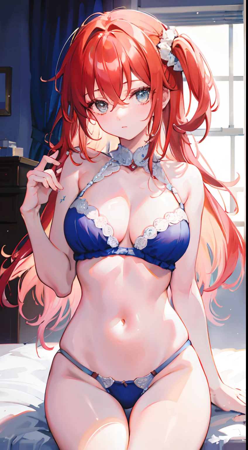 Best quality, Masterpiece, 1girll, full bodyesbian, An extremely delicate and beautiful girl, 8K wallpaper, Beautiful detailed eyes, beautiful detailed glow, Cinematic lighting,pornographic lingerie
