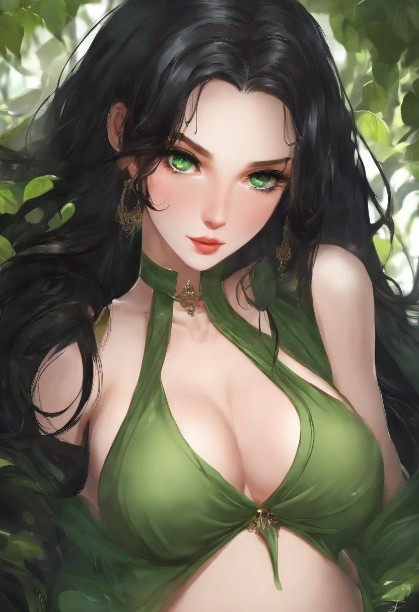 (1girl),(masterpiece), (work of art), (amazing work), (detailed eyes), (green eyes),(multicolored), (long black hair), (sparkling eyes), (1girl),),best quality, full body, expressive eyes, perfect face,green tank top, large breasts , pregnant, heavily pregnant, dripping pussy, spread legs, dripping cum, covers in cum, dripping wet with cum, cum slut, fucked stupid