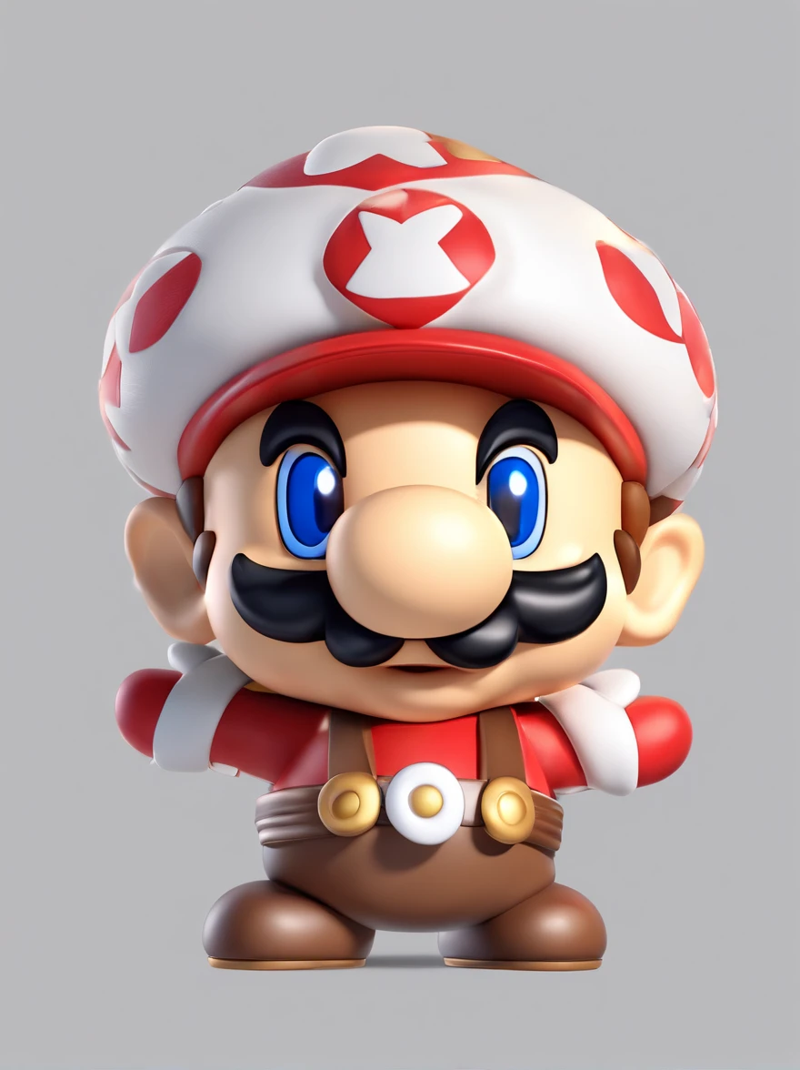 (Mario), character design, Nintendo Super Mario, (blue eyes, wearing highly detailedsamuraibattlearmor)super cute blind box style, chibi, full body, exaggerated expressions and actions, clean background, cherry blossoms blowing in the wind, bright iridescent highlights, studio lighting, atmospheric lighting, with exquisite texture, high detail, high resolution, c4d, 3D, Blender, 8k, best quality, ultra high definition