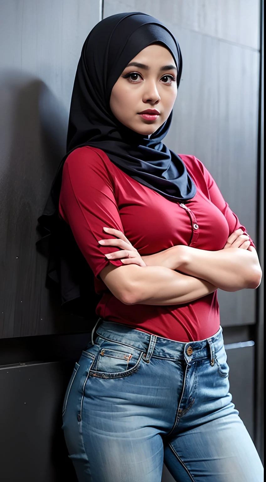 Malay girl in hijab, wear small floral pastel color lace panties slow run in college, jogging, wear backpack, front view, hijab blown, windy, detail skin, age spot, detail skin texture, mole below eyes, small breast, flat chest, wide hips, small waists, thick thighs, slim abs, beautiful body, nighttime, laughing, happy, bright lighting, college student in background, crowded college, blur background, bokeh, ((Flat Chest)), ((Red Lace)),