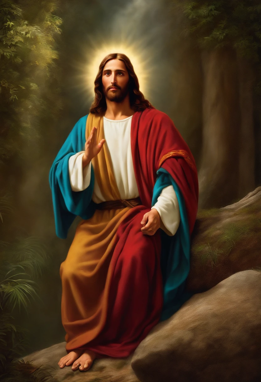jesus en la cruz, hiper realista